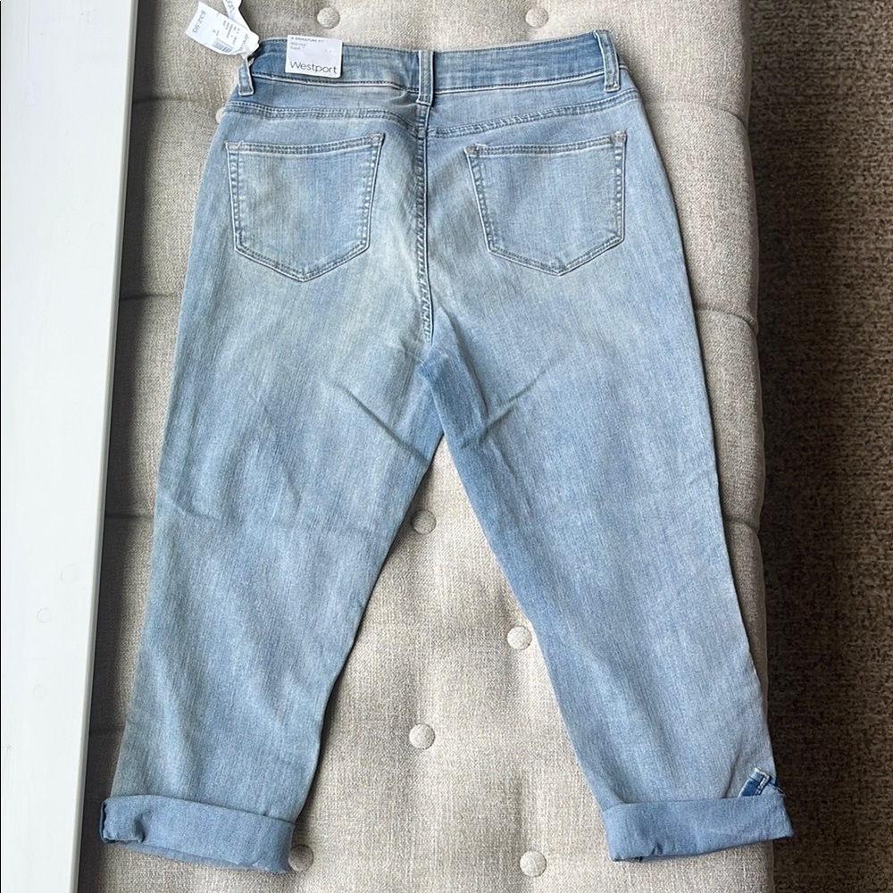 Westport Blue Ankle Cuffed Jeans Size 4 - Picture 3 of 4